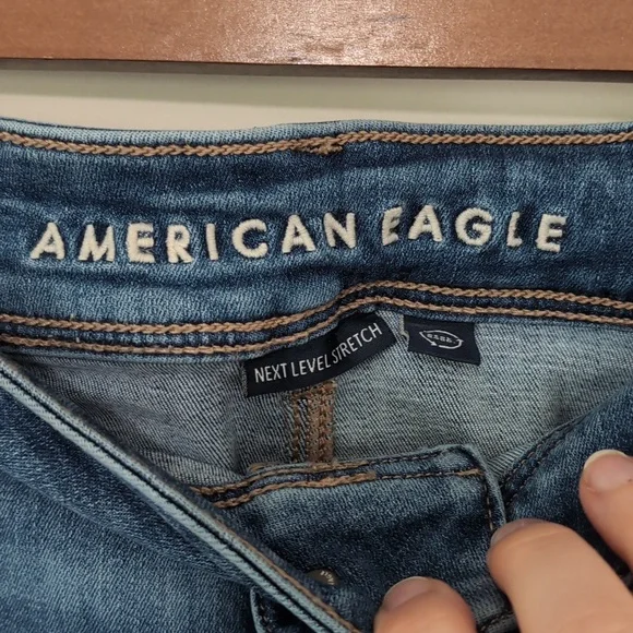 American Eagle Outfitters High Rise Blue Jeans - Picture 2 of 5